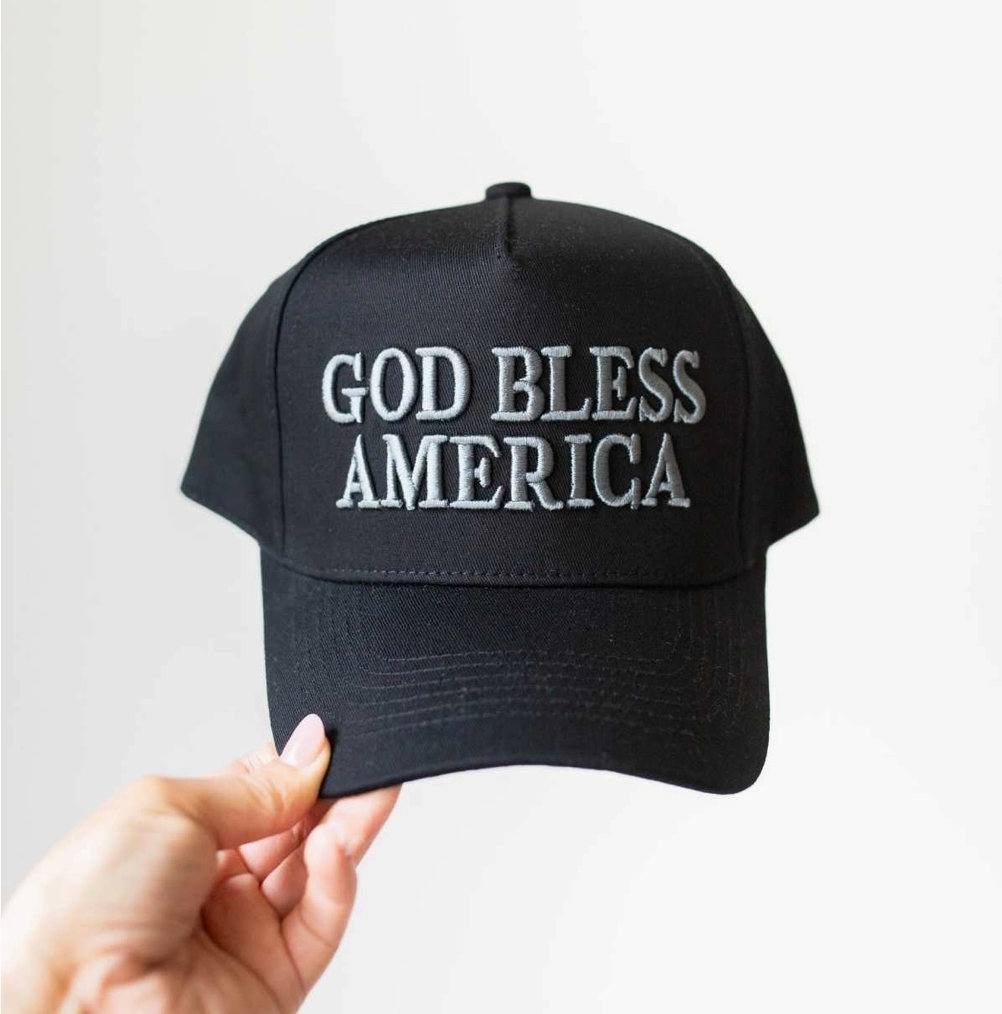 God Bless America Hat - Dark Gray & Black - Michigan Southern Charm