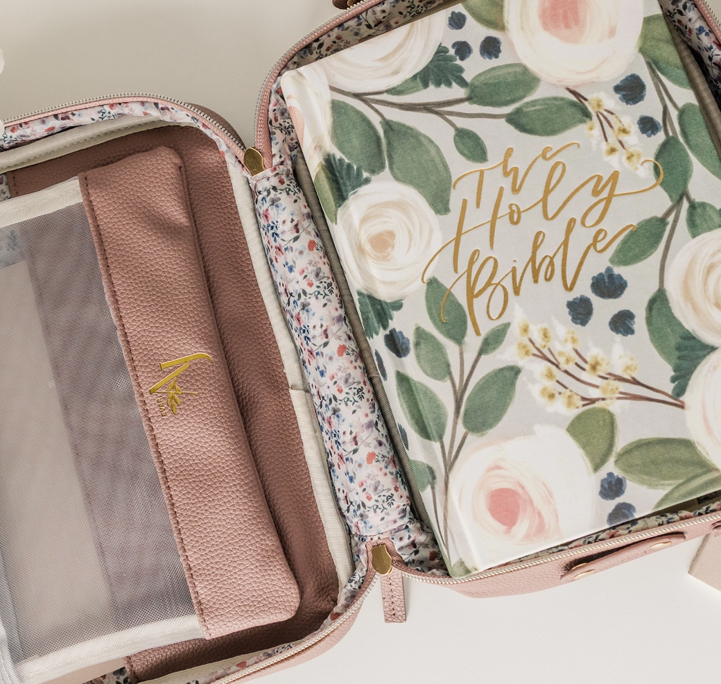 Lavender Crossbody Bible Cover Bag - Michigan Southern Charm