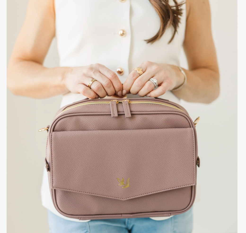 Lavender Crossbody Bible Cover Bag - Michigan Southern Charm
