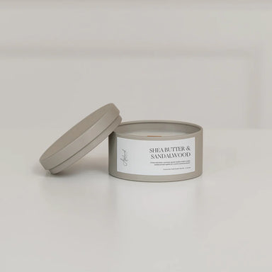 SHEA BUTTER & SANDALWOOD | Travel Candle - Michigan Southern Charm