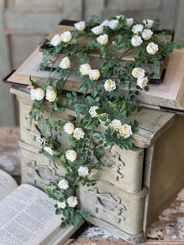 Cream Calloway Rose Hanging 26.5"