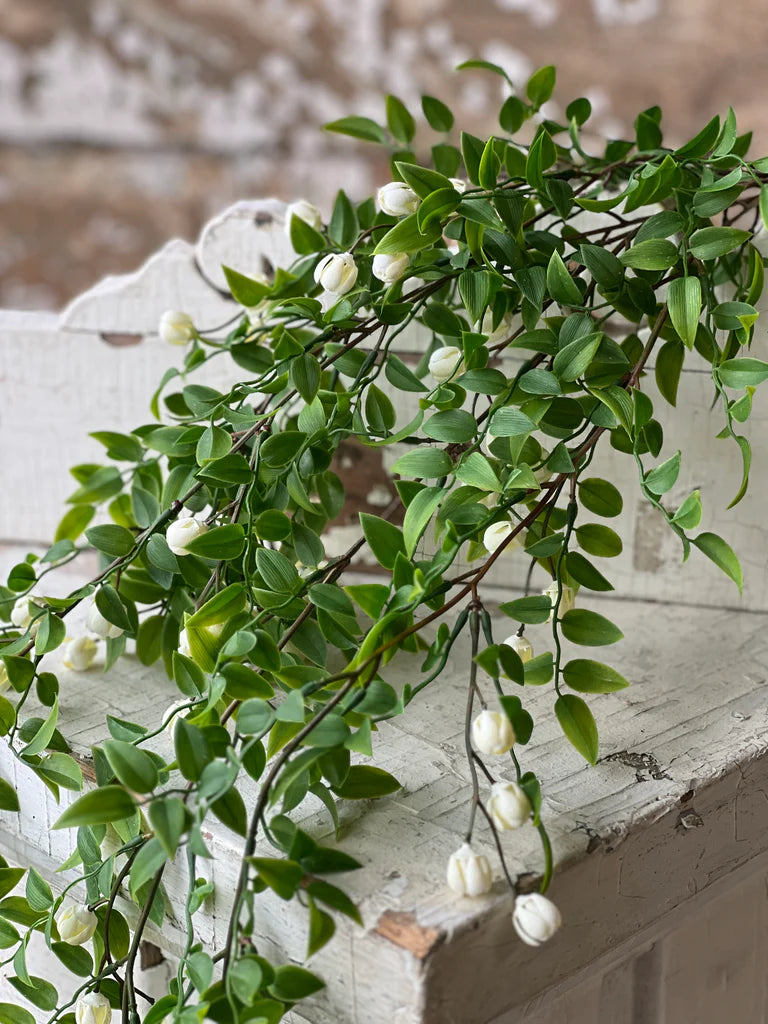 Cream Billows Buds Hanging 30"
