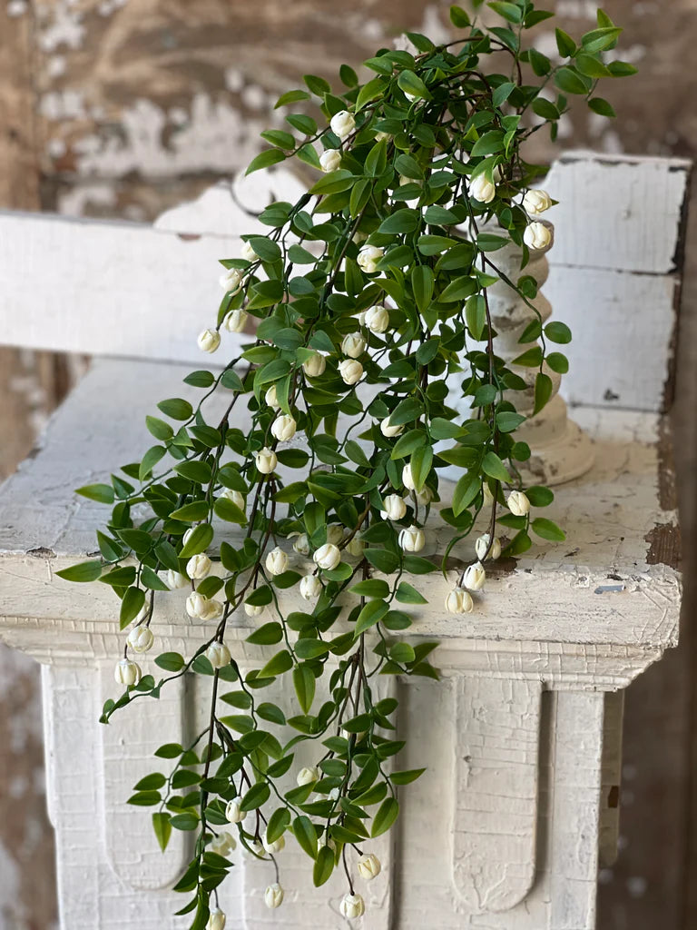 Cream Billows Buds Hanging 30"