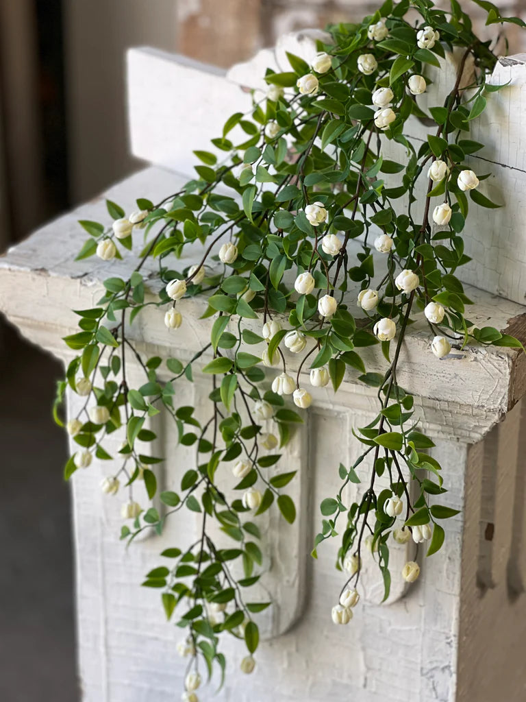 Cream Billows Buds Hanging 30"