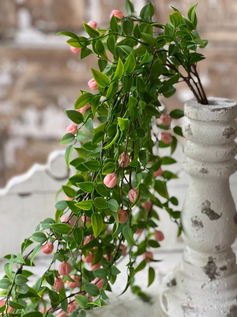 Pink Billows Buds Hanging 30"