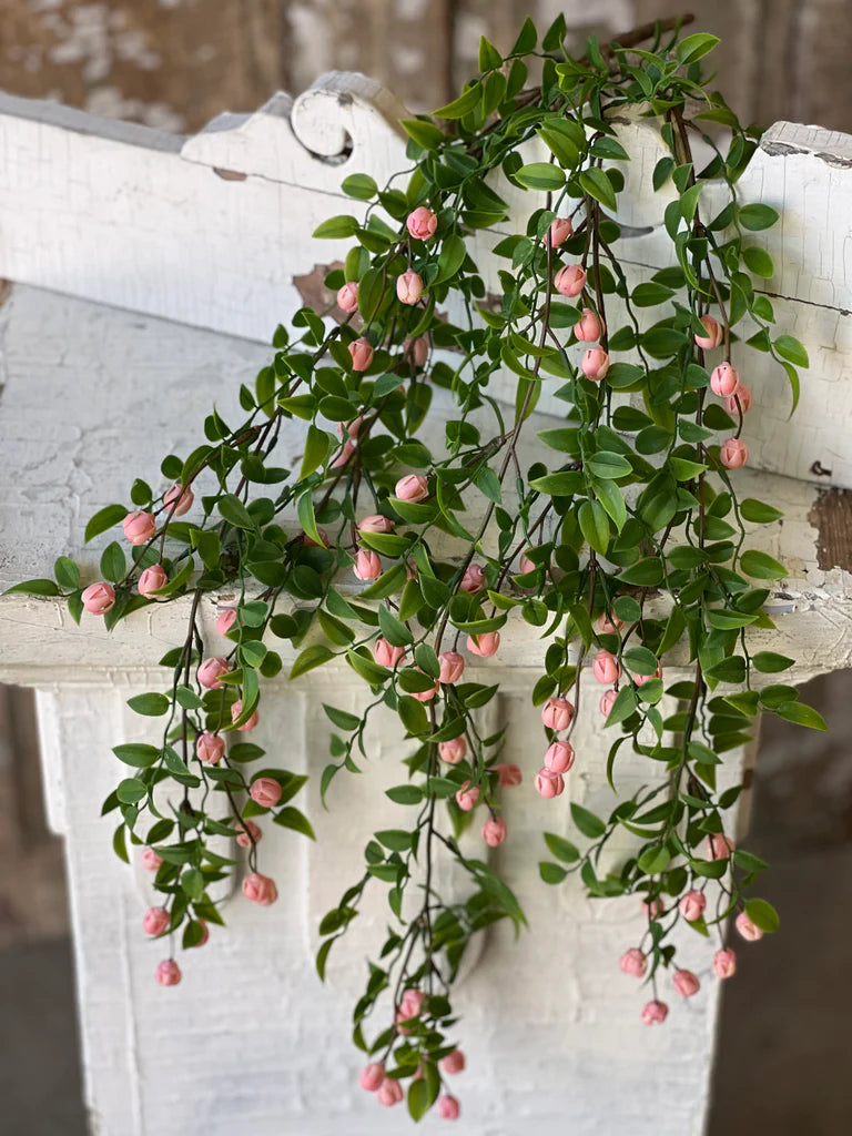 Pink Billows Buds Hanging 30"