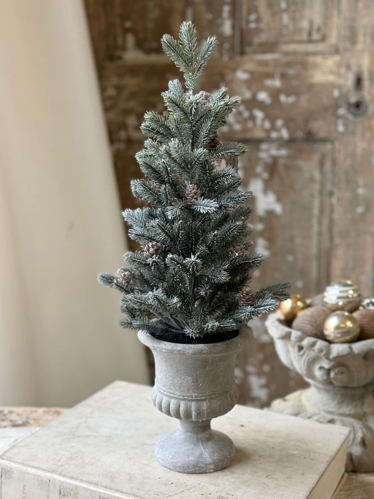 Snowy Aristocrat Tree w/ Urn | 20"
