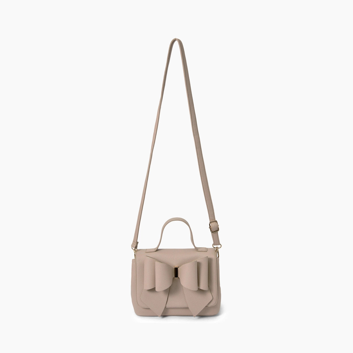 Eva Double Bow Crossbody Beige