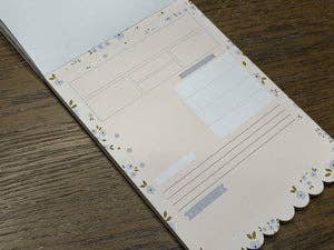 Christian Bible Journaling Tip-In Notepad For Women - Peachy Blue