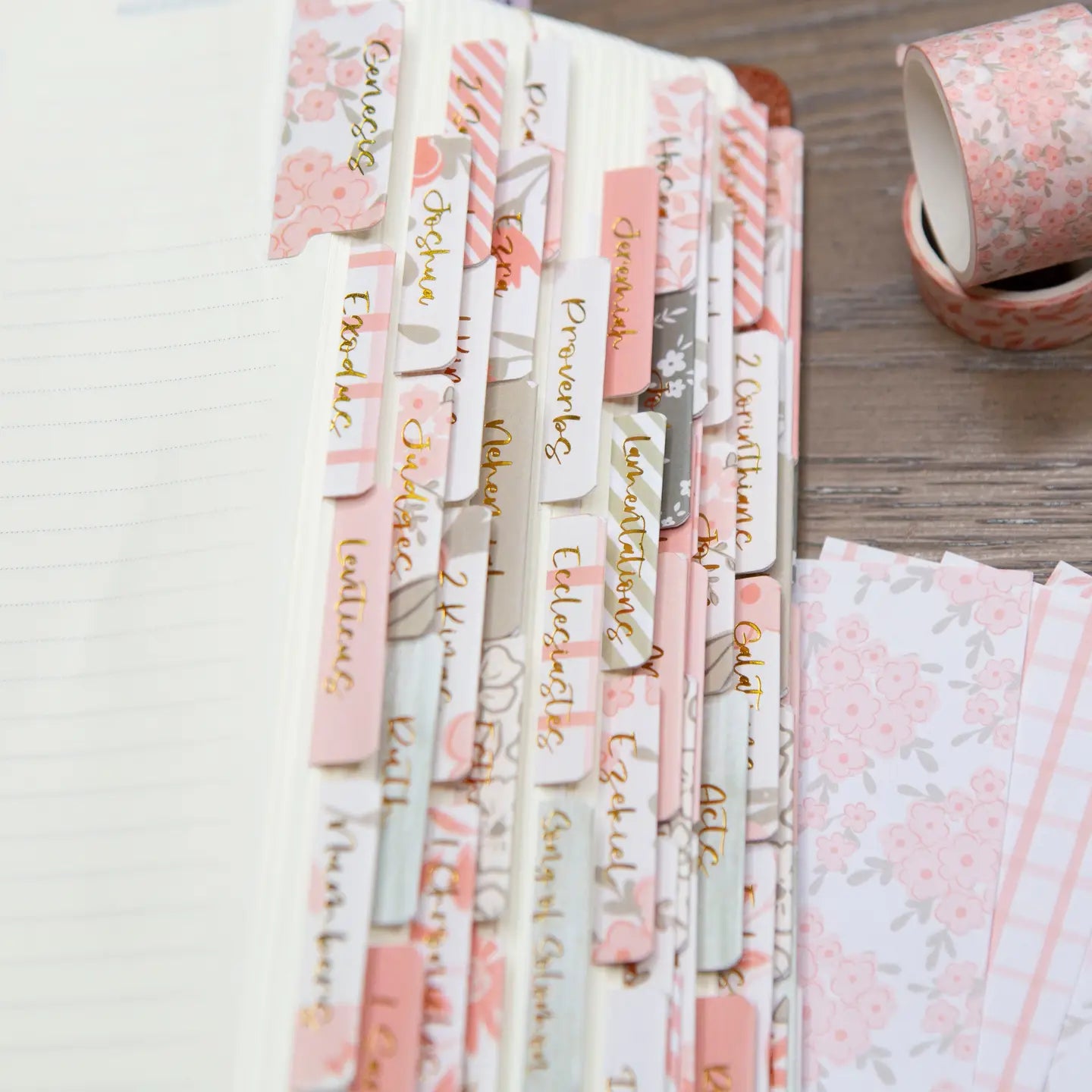 Pretty Peach Bible Book Tabs - Michigan Southern Charm