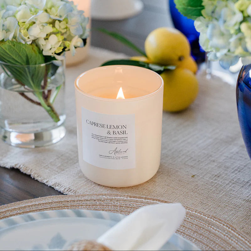 Caprese Lemon & Basil Luxury Candle - Michigan Southern Charm