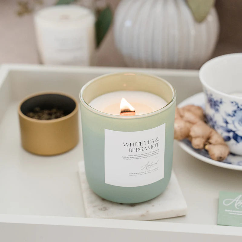 White Tea & Bergamot Luxury Candle - Michigan Southern Charm