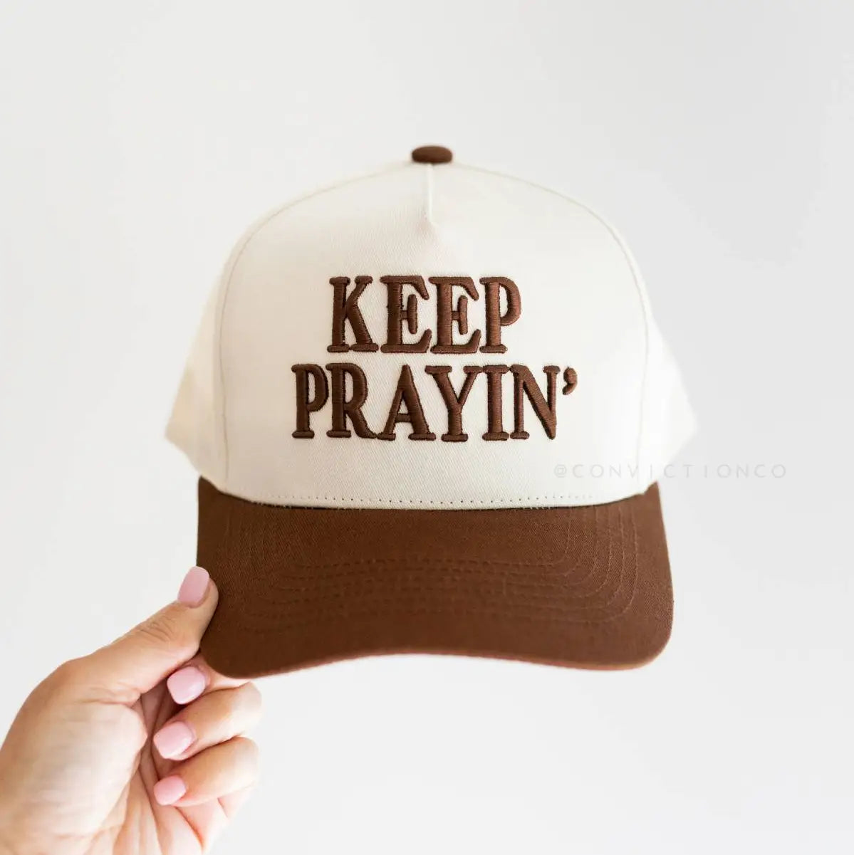 Keep Prayin' Christian Trucker Hat - Michigan Southern Charm
