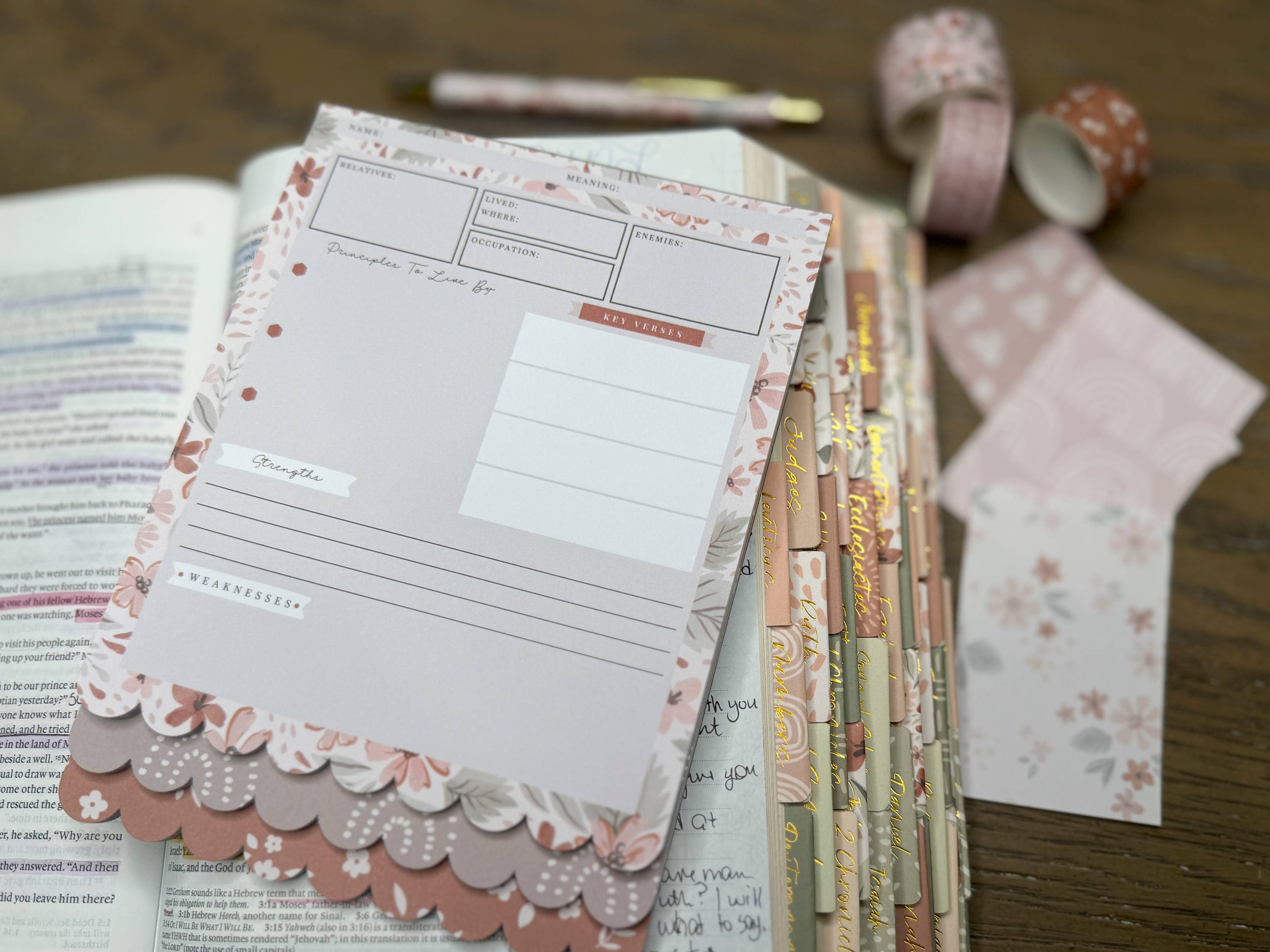 Christian Bible Journaling Tip-In Notepad For Women