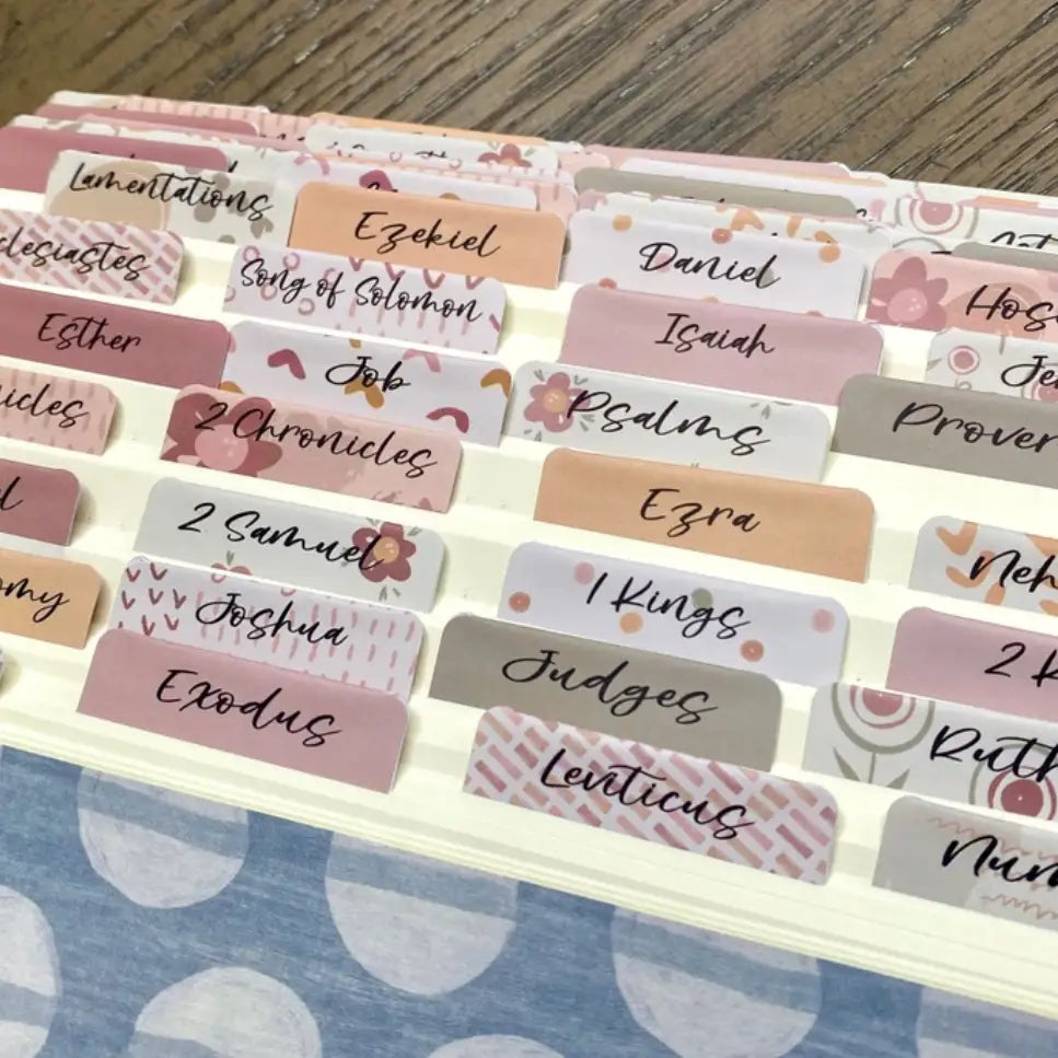 Cute Polka Dot & Floral  Bible Tabs - Michigan Southern Charm