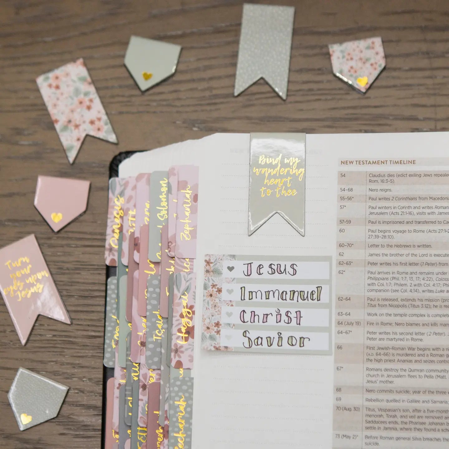 Spring Floral Magnetic Bookmarks For Bible - Michigan Southern Charm