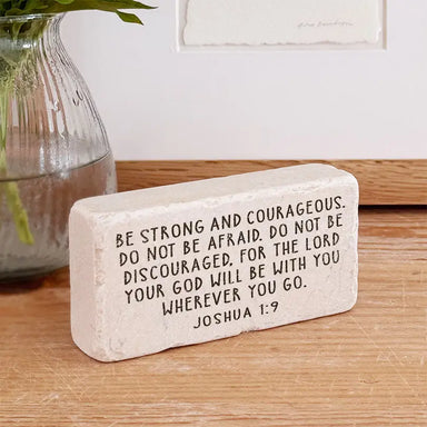 Be Strong & Courageous Marble stone - Michigan Southern Charm