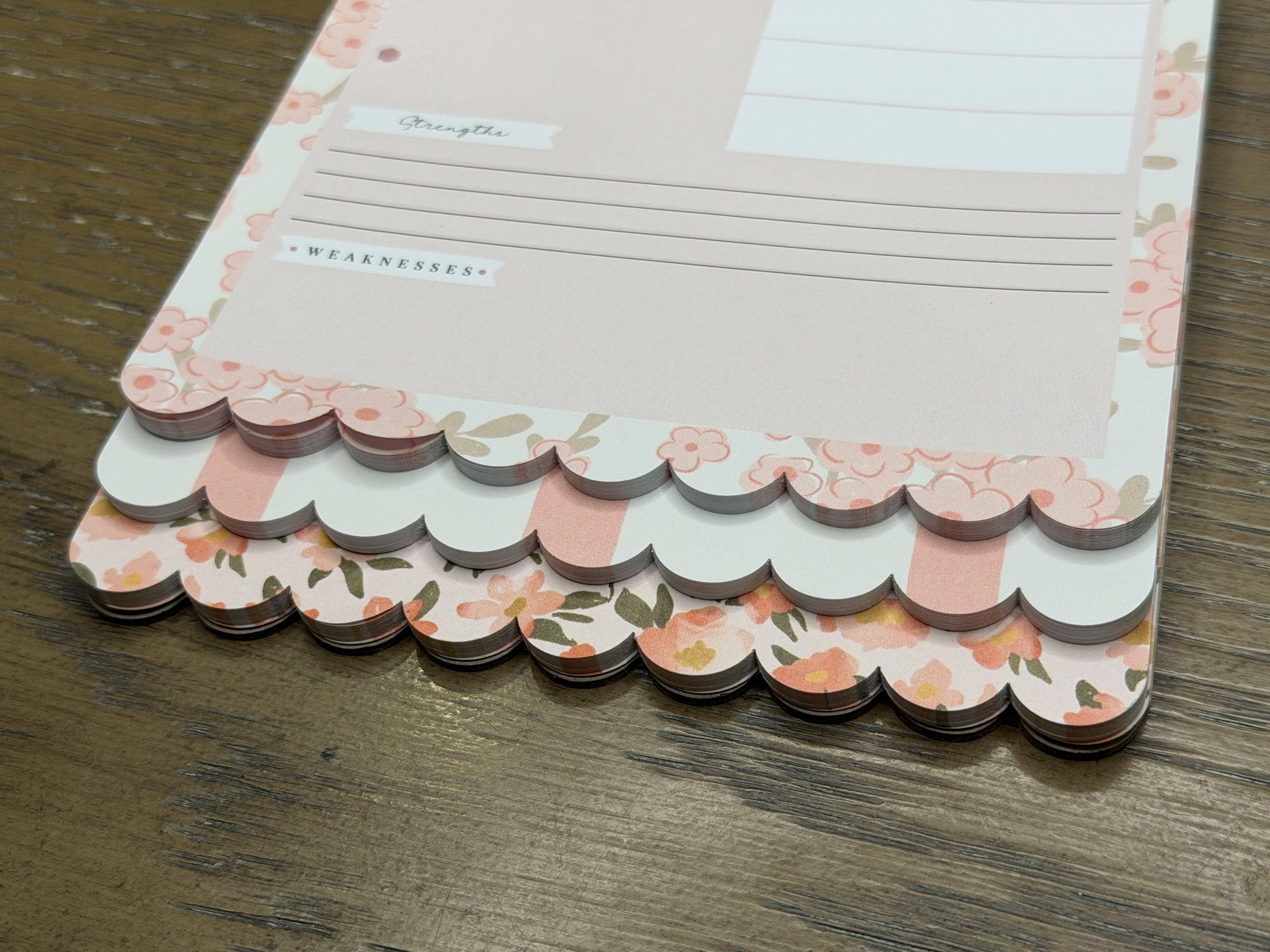 Peach Floral Bible Study Tip-In Notepad