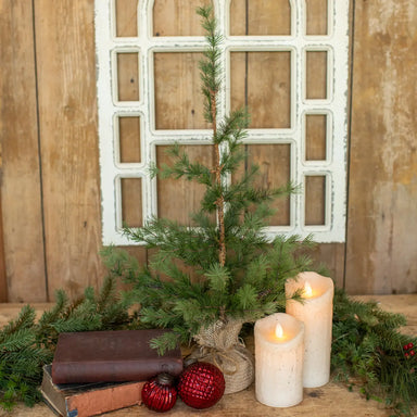 2' Pine Tree with Burlap Base - Michigan Southern Charm