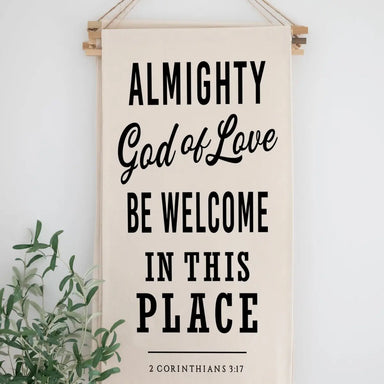 Almighty God of Love Hanging Scroll Banner - Michigan Southern Charm