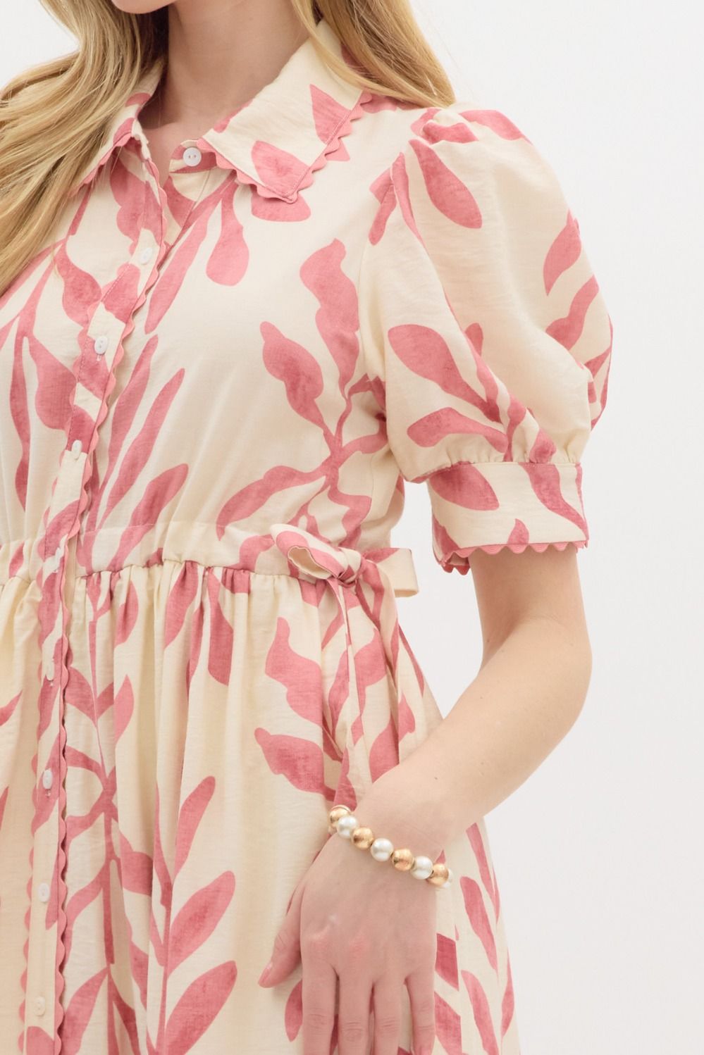 Botanical Print Midid Dress