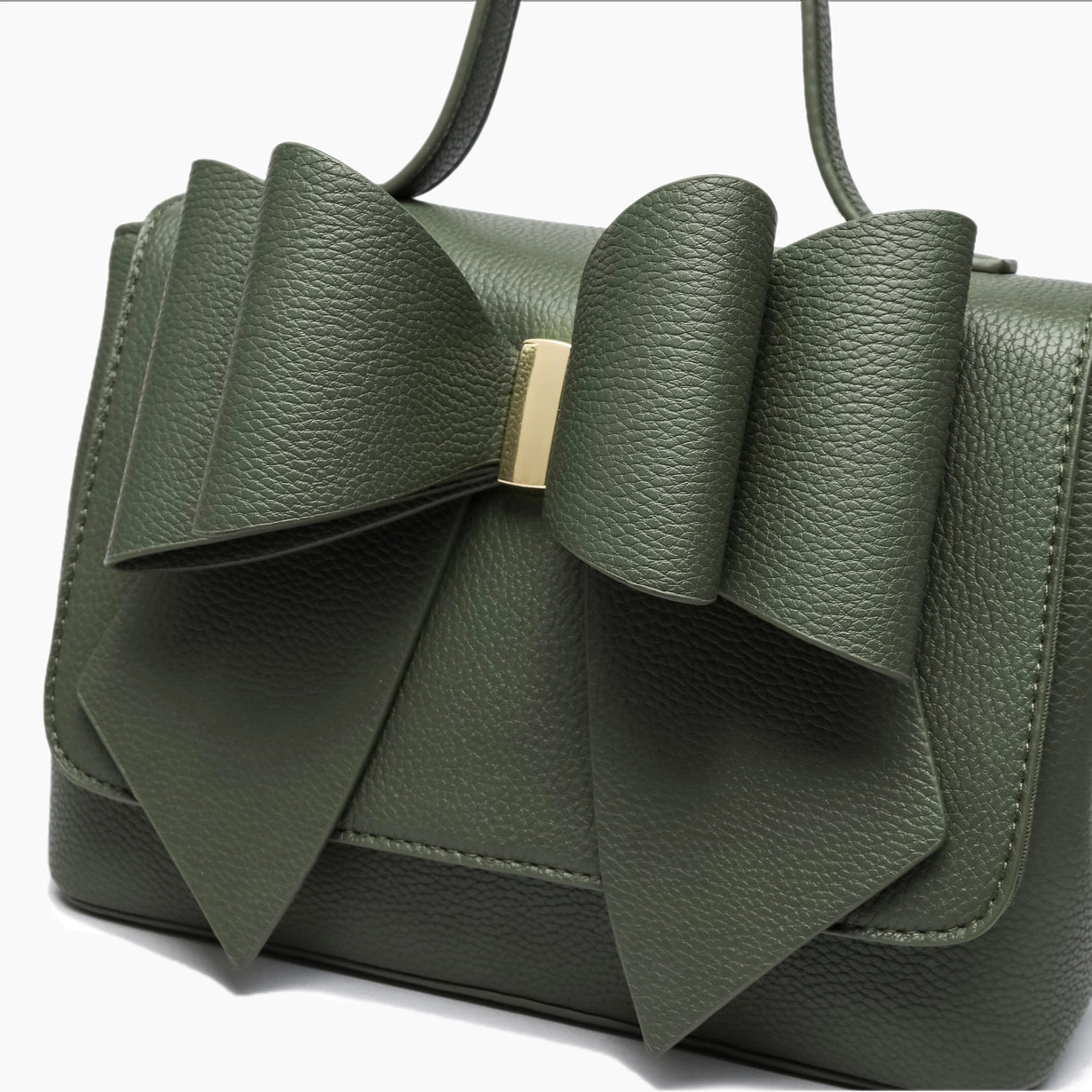 Eva Double Bow Crossbody Dark Olive