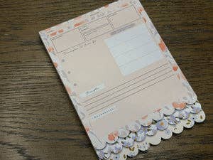 Christian Bible Journaling Tip-In Notepad For Women - Peachy Blue