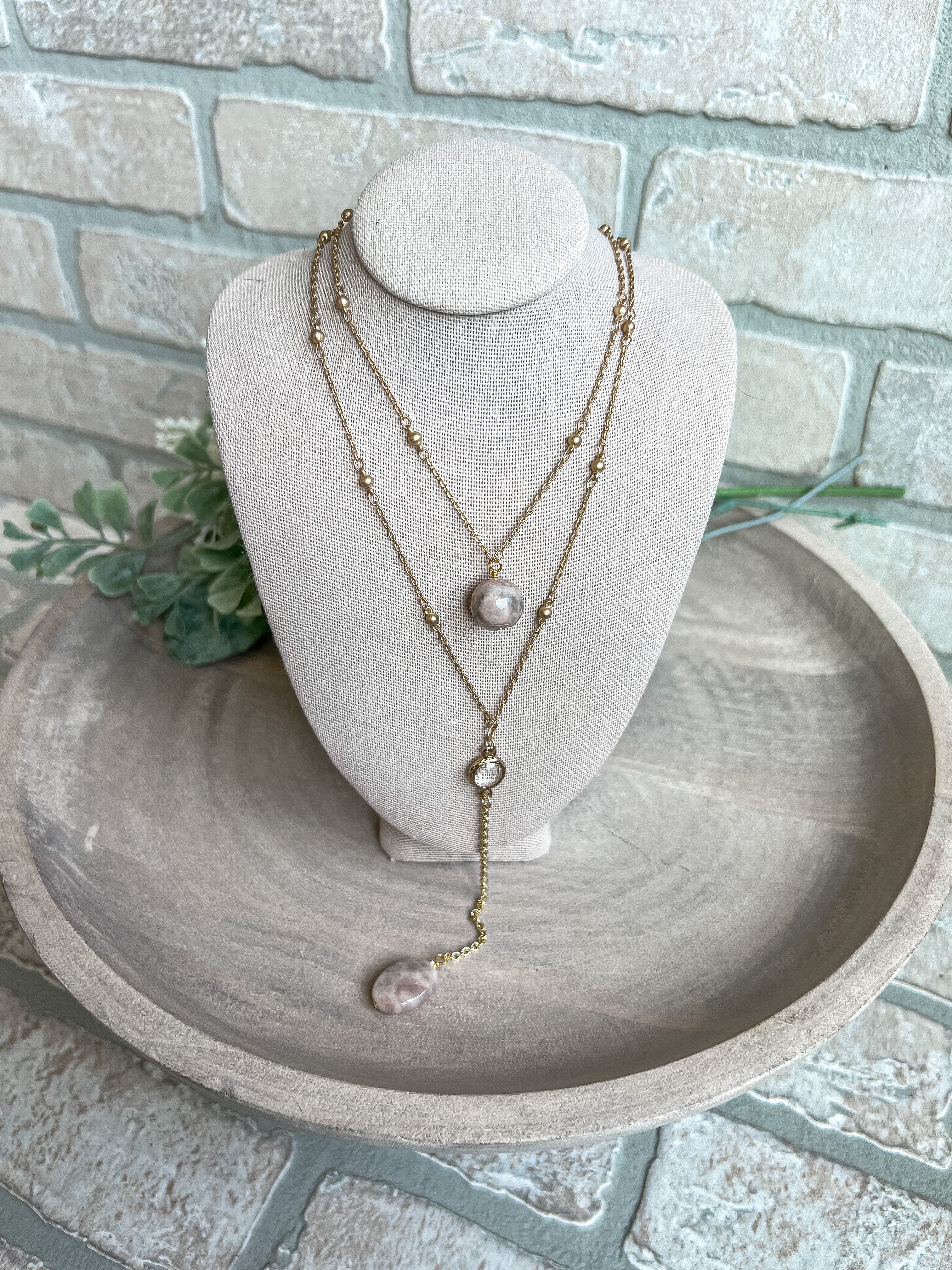 Tranquil Necklace- Peaches and Cream