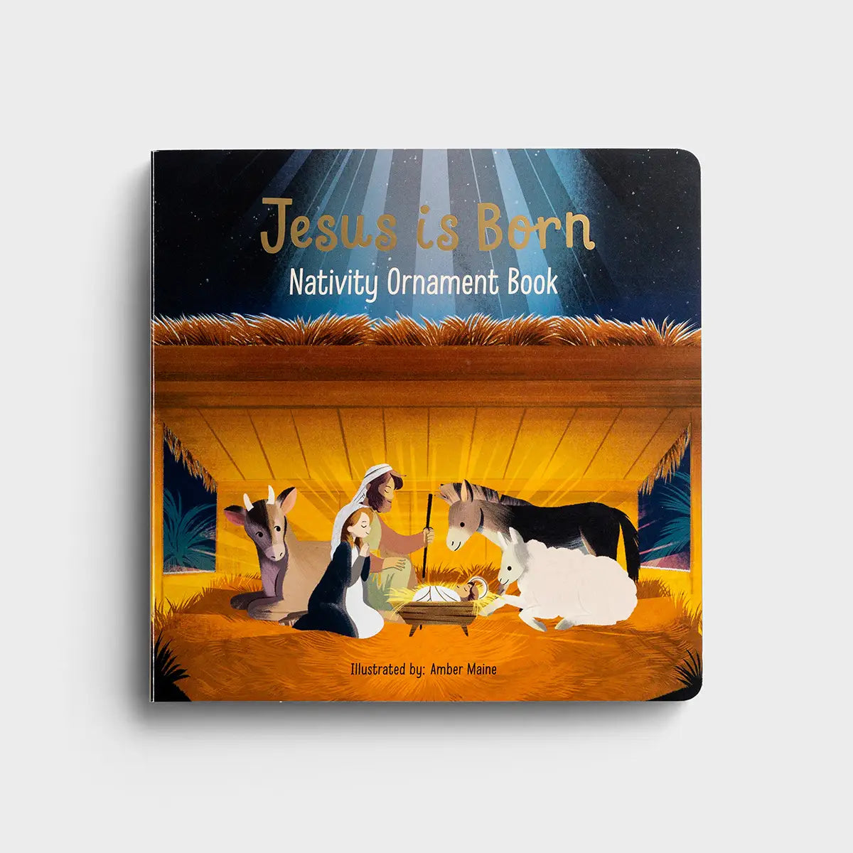 Jesus is Born: Nativity Ornament Board Book (Advent Devotional for Kids) - Michigan Southern Charm