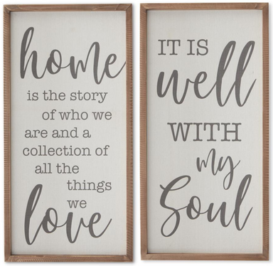 31.5 Inch Wood Framed Linen Signs - Michigan Southern Charm