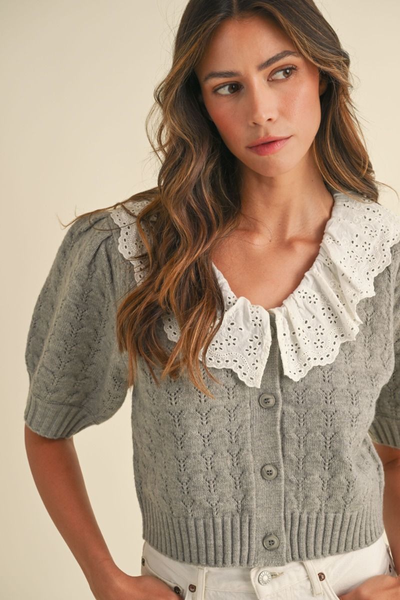 Puff Sleeve Cardigan