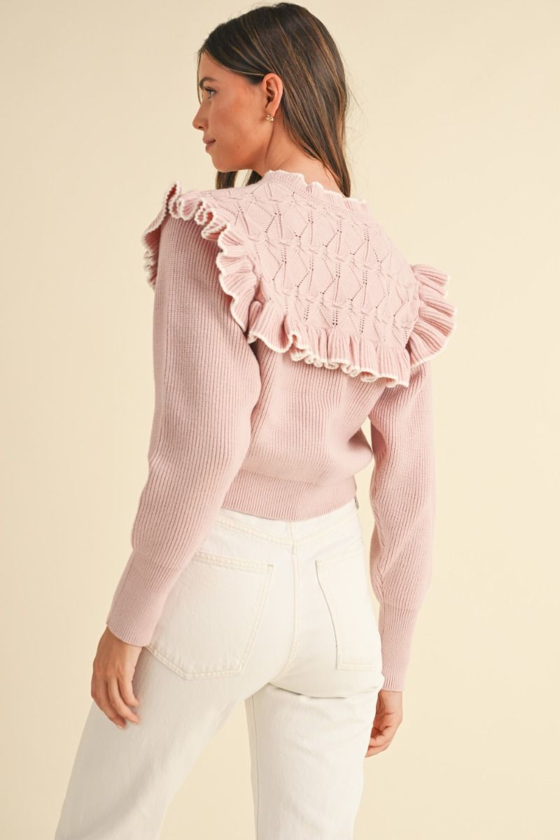 Ruffle Knit Sweater