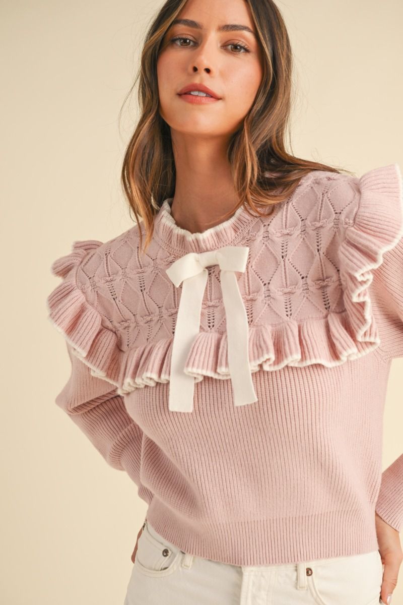 Ruffle Knit Sweater