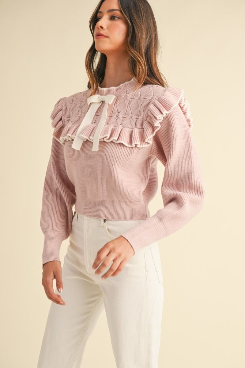 Ruffle Knit Sweater