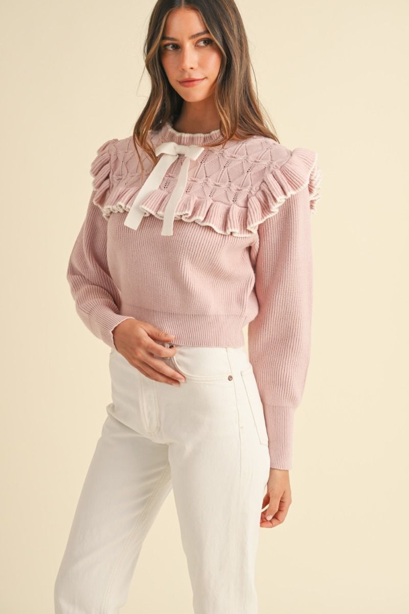 Ruffle Knit Sweater