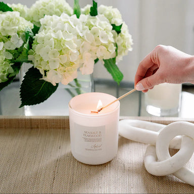 Luxury Candle, Sea Salt & Teakwood
