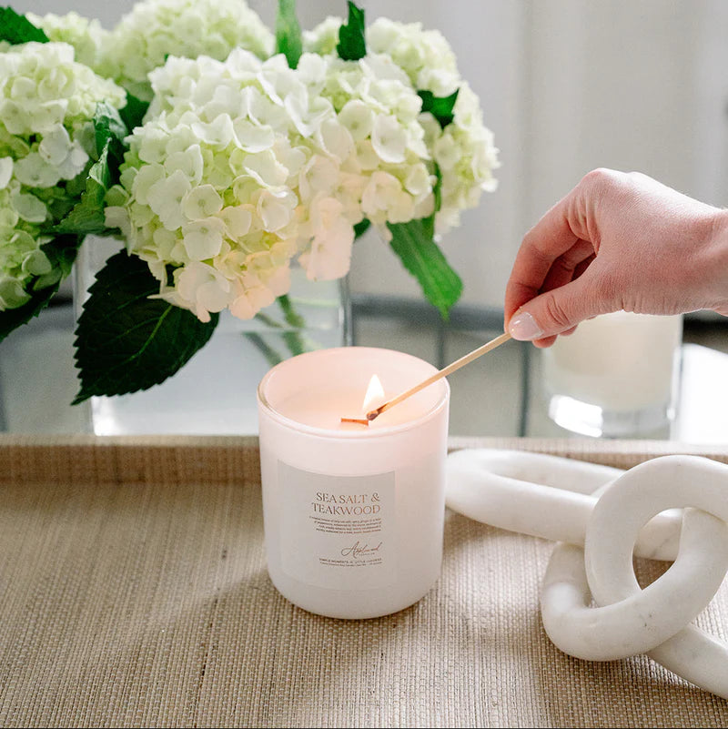 Luxury Candle, Sea Salt & Teakwood