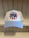 USA Embroidered Hat, White and Blue