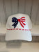 Patriotic Bow Embroidered Hat, White