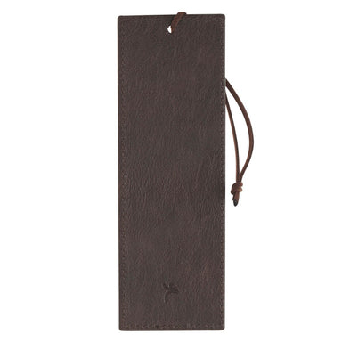 The Plans Cocoa Brown and Taupe Faux Leather Bookmark