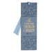 Strength and Dignity Blue Faux Leather Bookmark