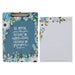 Floral Notepad with Scripture, Blue