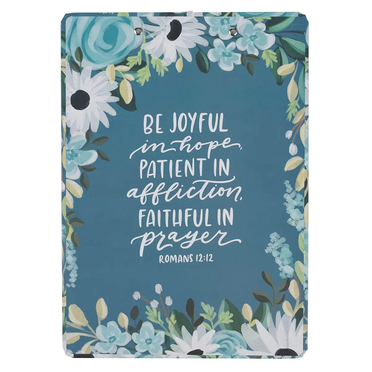 Floral Notepad with Scripture, Blue