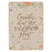 Floral Notepad with Scripture, Peach