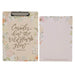 Floral Notepad with Scripture, Peach