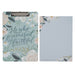 Floral Clipboard Notepad, Teal