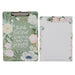Floral Clipboard and Notepad, Olive Green