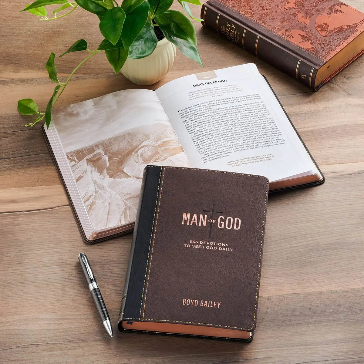 Man of God Devotional, Espresso Brown