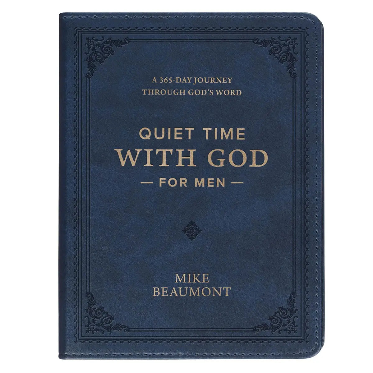 Quiet Time with God for Men, Navy Faux Leather Devotional