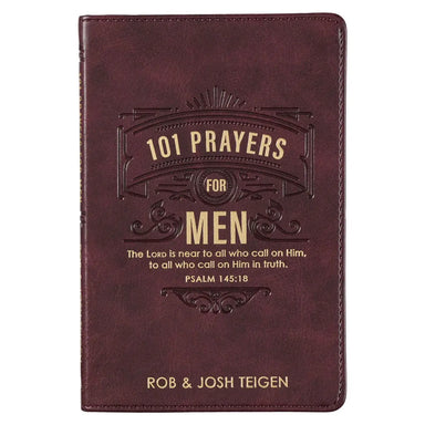 101 Prayers for Men Brown Faux Leather Gift Book